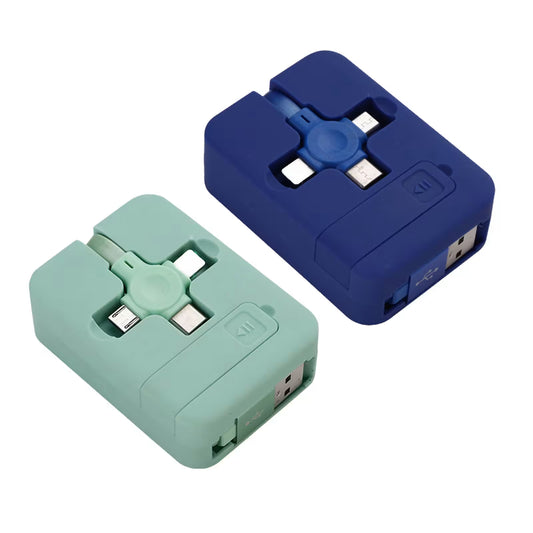 Cable Cargador 4 en 1 Retráctil con Soporte – CANDYEIC