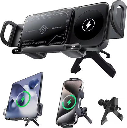 Cargador Inalámbrico para Coche 15W con Doble Bobina – keajor