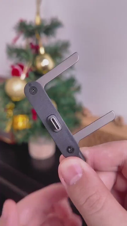 Cable Tipo C PD 240W 2 en 1 con Soporte Plegable – Carga Ultra Rápida