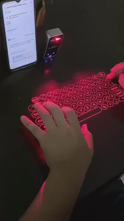 Teclado Láser Virtual Bluetooth Inalámbrico con Función Ratón – Proyector Portátil Multidispositivo